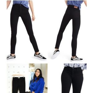 Madewell Black Roadtripper Skinny Jeans 25